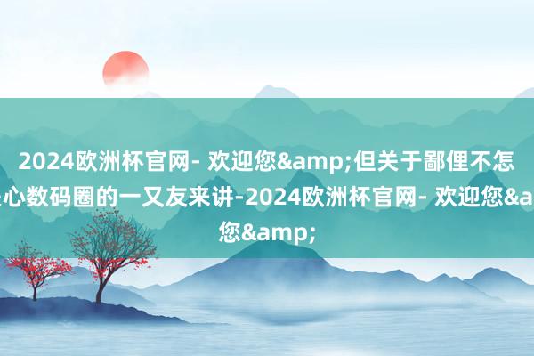 2024欧洲杯官网- 欢迎您&但关于鄙俚不怎么关心数码圈的一又友来讲-2024欧洲杯官网- 欢迎您&