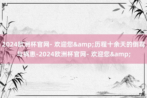 2024欧洲杯官网- 欢迎您&历程十余天的倒霉与祸患-2024欧洲杯官网- 欢迎您&